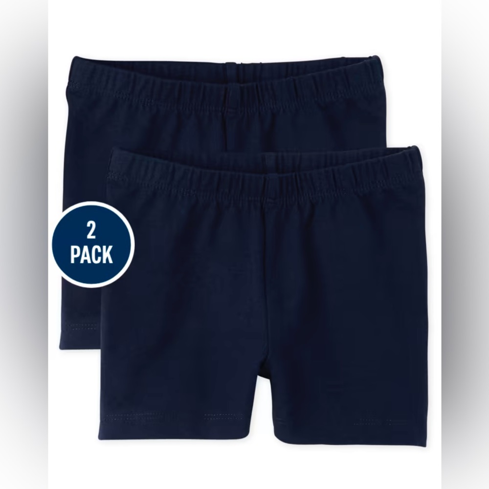 NWT The Children’s Place Girls Cartwheel Shorts 2-pk in Tidal (Navy) Size Medium